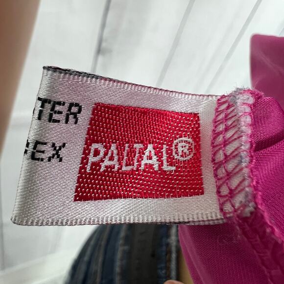 Paltal SMALL VINTAGE 90's Pink Floral Embroidered Barbiecore Camisole Top Tank - Picture 7 of 8